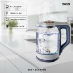 SKB Premium Glass Kettle 1.8L - 1500W - Image 3