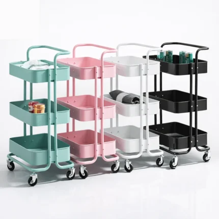 3 Layer Portable Kitchen Trolley Rack