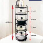 Stainless Steel 5 Layer Kitchen Pot Rack - Image 2