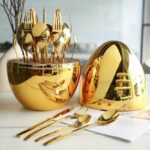 24-piece golden egg cutlery set - Image 5