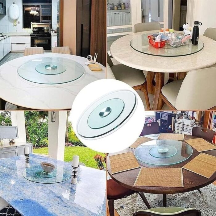 Tempered Glass Lazy Susan Turntable - Image 4
