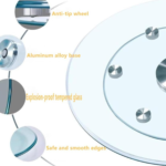 Tempered Glass Lazy Susan Turntable For Dining Table - Image 5