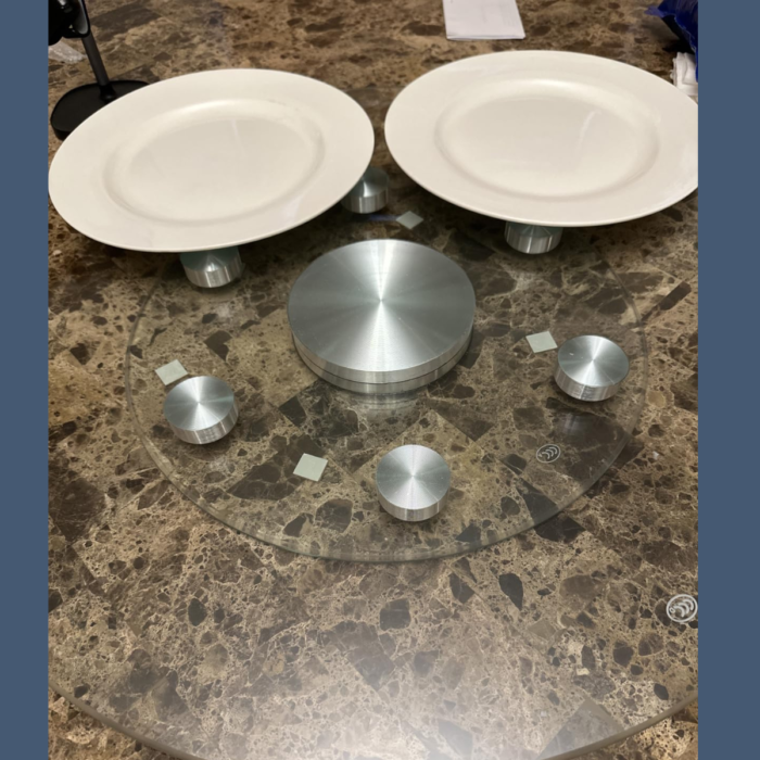 Tempered Glass Lazy Susan Turntable For Dining Table - Image 7