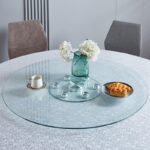 Tempered Glass Lazy Susan Turntable For Dining Table