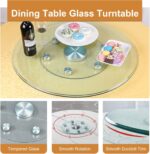 Tempered Glass Lazy Susan Turntable For Dining Table - Image 4