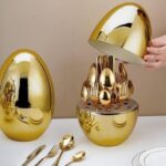 24-piece golden egg cutlery set - Image 3