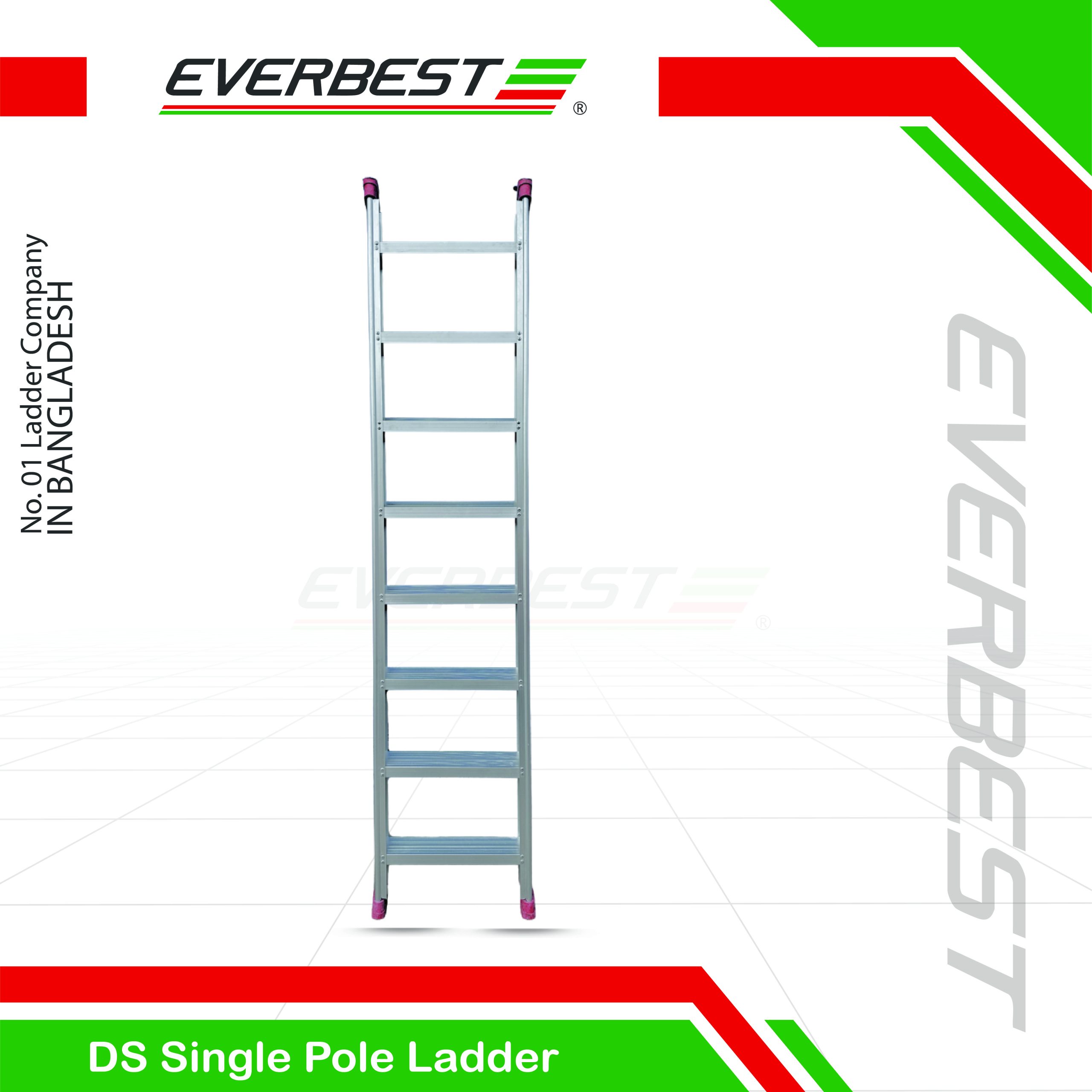 DS-Single-Pole-Ladder-02-scaled-1.jpg DS Single Pole Aluminium Ladder (6–12 Steps) – Everbest Ladder - Image 1