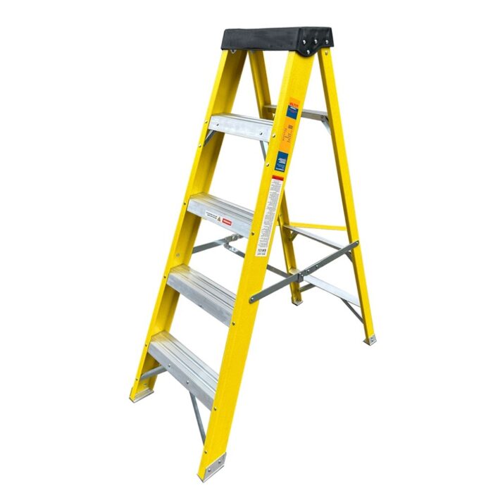 Double Sided Fiberglass Ladder (12 Steps) – Everbest Brand - Image 2