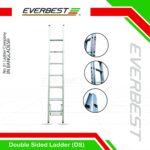 Double Extension Aluminium Ladder (14–38 Steps) – Everbest Brand