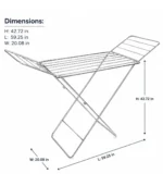 Stainless Steel Folding Clothes Drying Stand | Perfect Size for Family Use - Image 3