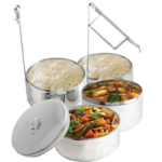 SKB Food Grade Stainless Steel Lunch Box (Food Carrier) - 14*4 - (FC4B-14) - Image 2