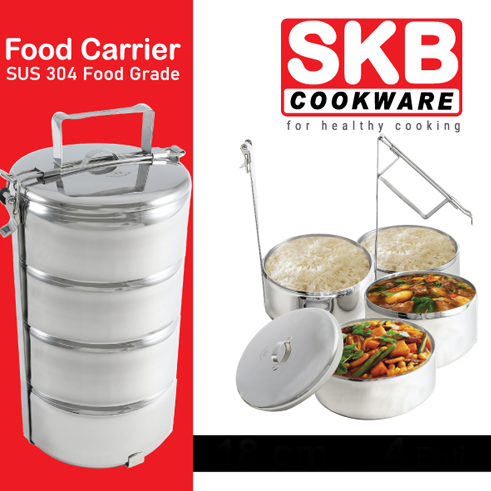 SKB_Food_Grade_Stainless_Steel_Lunch_Box-SKB-297db-447597.png SKB Food Grade Stainless Steel Lunch Box (Food Carrier) - 14*4 - (FC4B-14) - Image 1