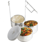SKB Food Grade Stainless Steel Lunch Box (Food Carrier) - 16*3 - FC3B-16 - Image 2