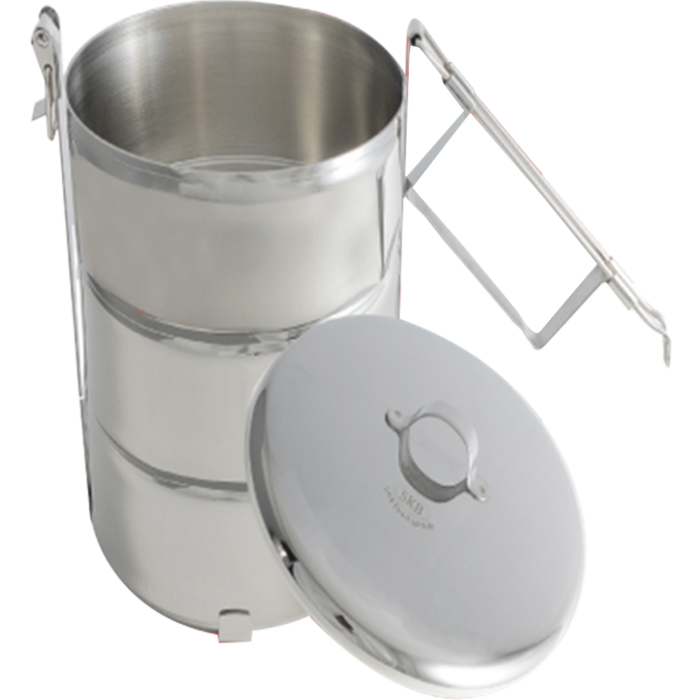 SKB Food Grade Stainless Steel Lunch Box (Food Carrier) - 16*3 - FC3B-16 - Image 3