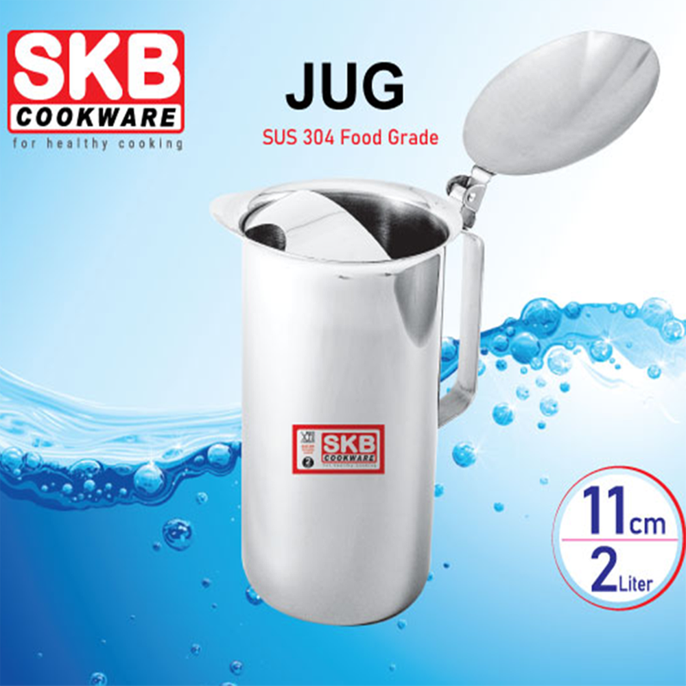 SKB_Jug_2_Ltr_-SKB-28a71-447030.png SKB Food Grade Stainless Steel Jug - 2 Ltr Silver - WA - 0006 - Image 1