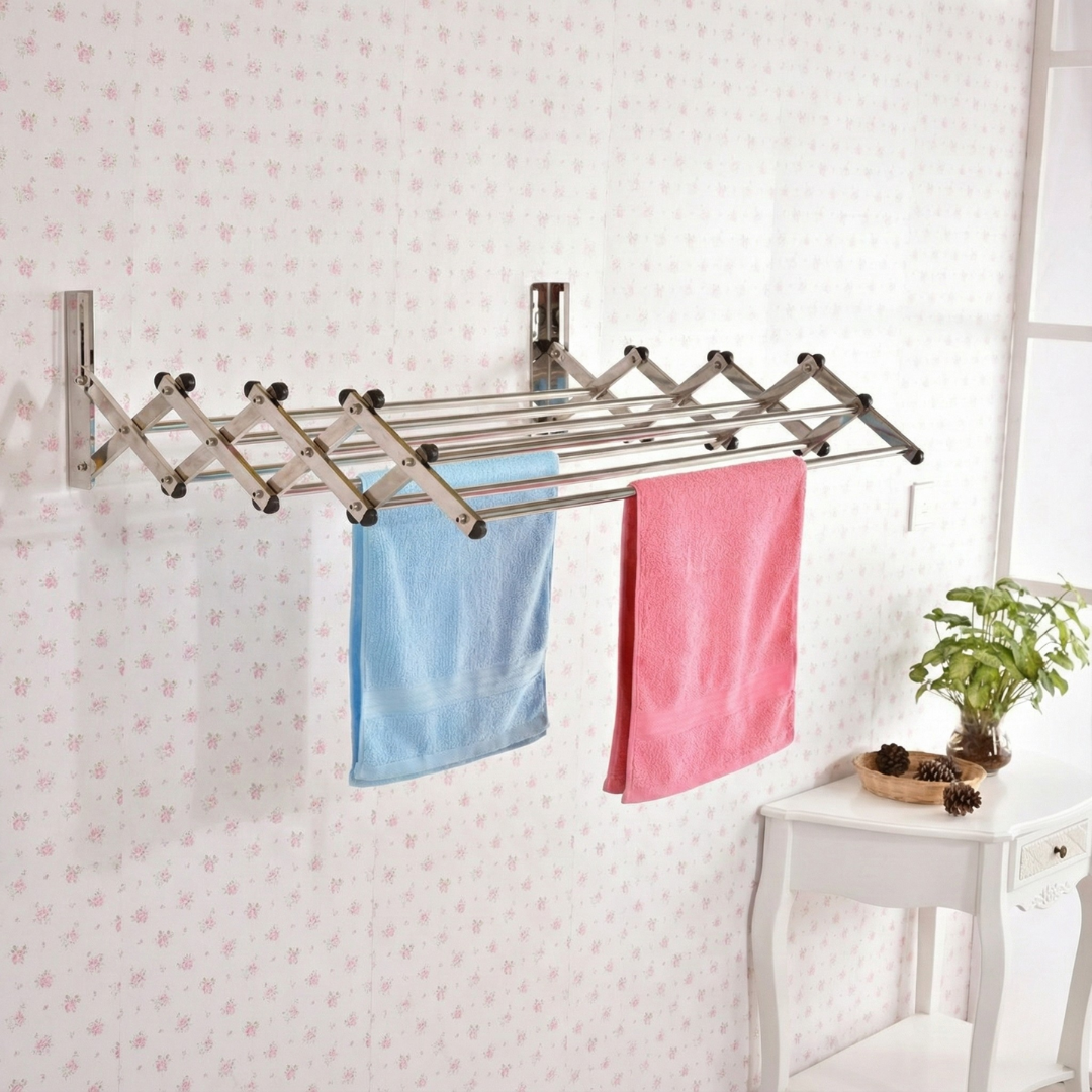Wall-Grill-Mounted-Clothes-Hanger-Foldable-SS.png Wall Grill Mounted Clothes Hanger Foldable SS - Image 1