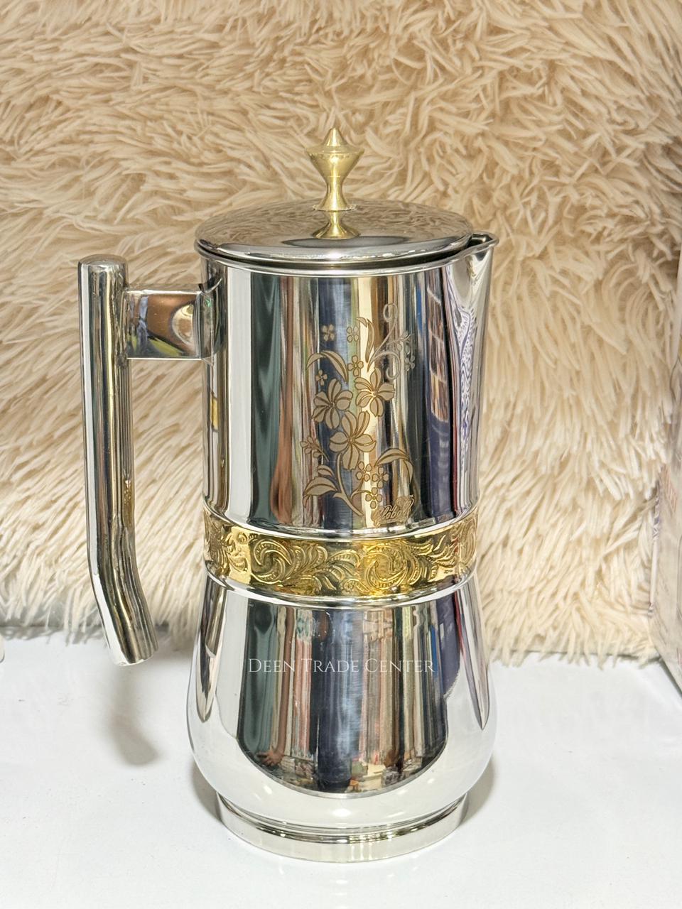 WhatsApp-Image-2025-10-25-at-12.26.13-PM.jpeg Stainless Steel Laser Printed Jug 2 Litre with Brass Strip - Image 1