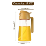 2 in 1 Oil Sprayer and Oil Dispenser Bottle 500ml - Image 2